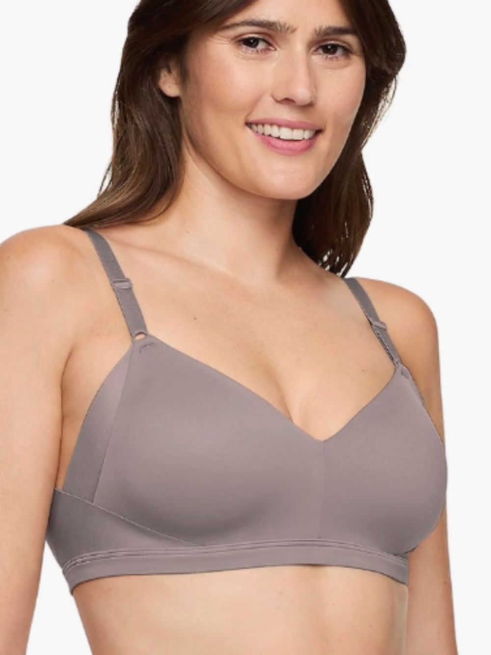 Warner's No Side Effects Underarm Back-Smoothing Comfort Wireless Bra XL 11808